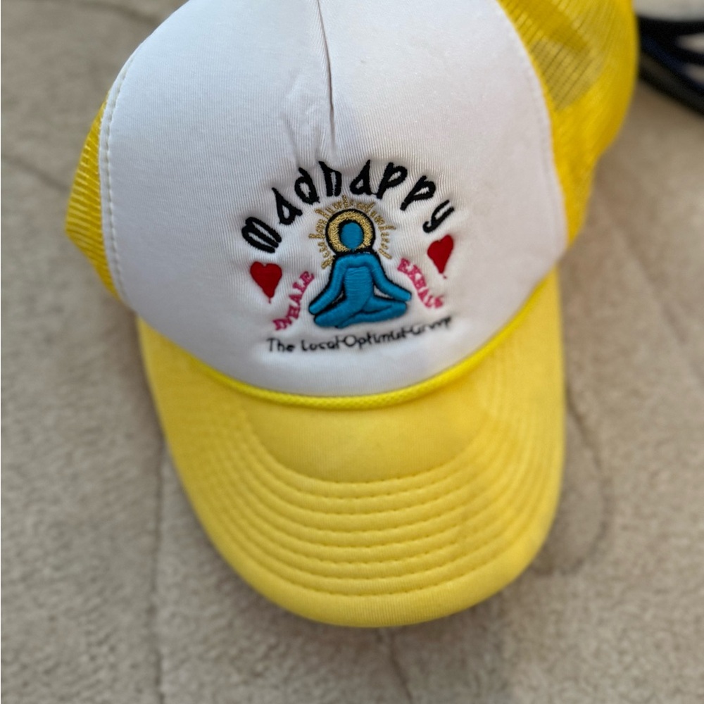MadHappy Yellow and White Trucker Hat